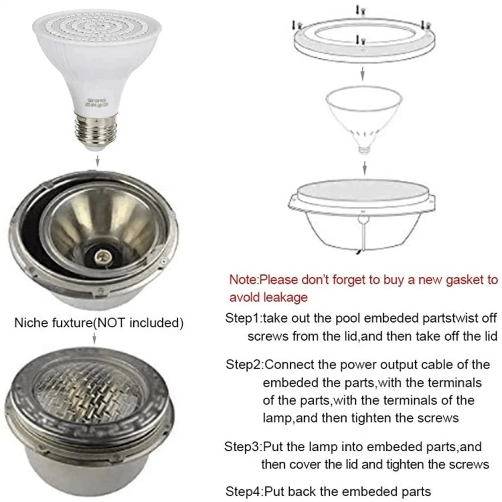 LED Swimming Pool Light E27 E2 - Xy Spa & Wellness George Town Photos ulasan dan harga
