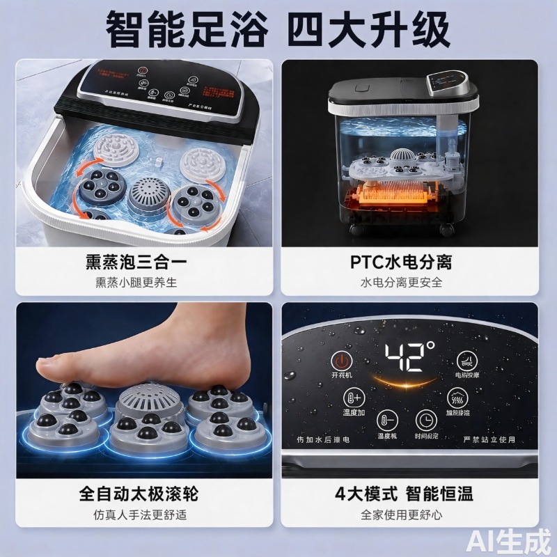 Electric Foot Bath Bucket, Con - Spa & Wellness Retreat ulasan dan harga
